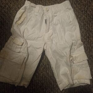 Men's White Cargo Shorts